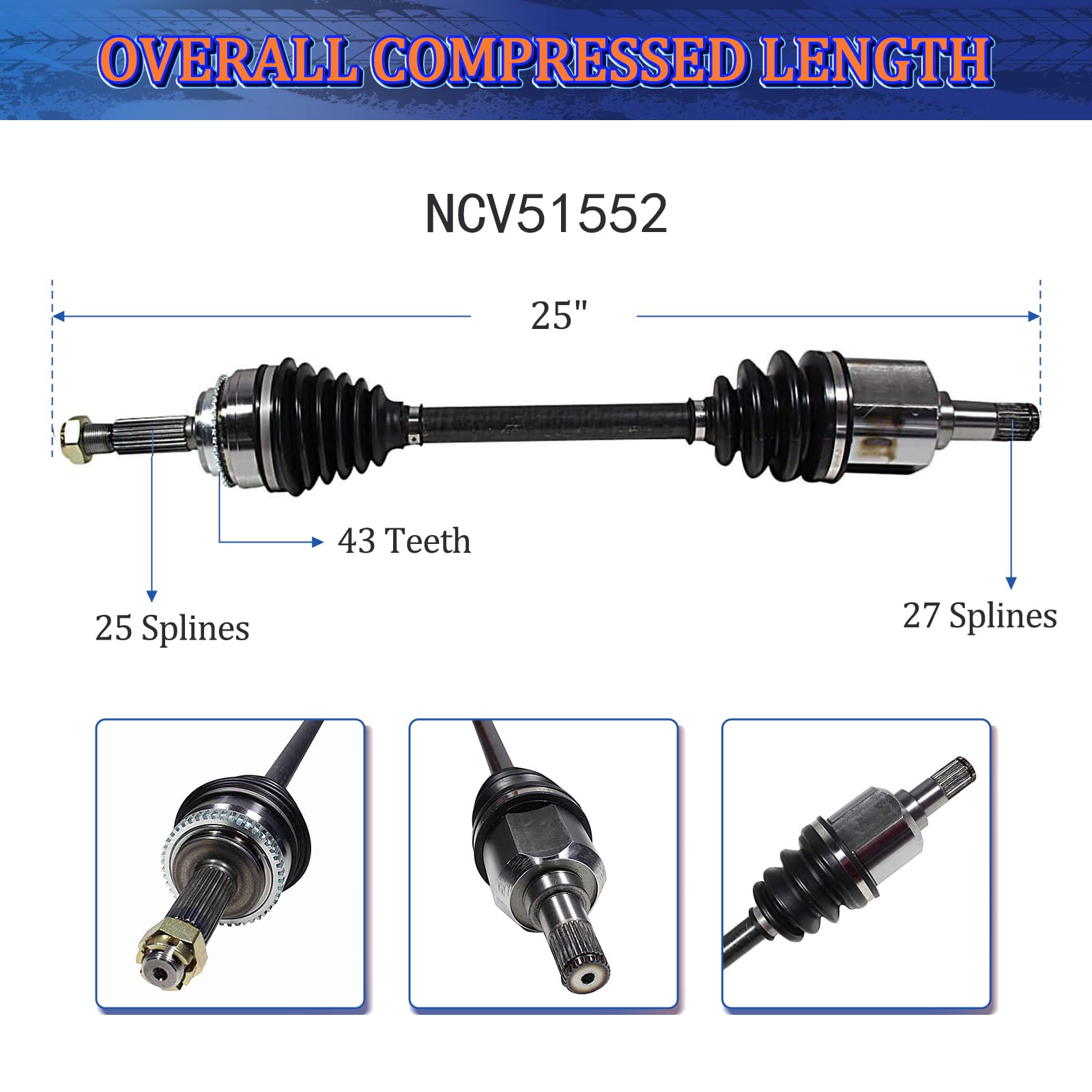 Amazon.com: Maxfavor CV Axle Assembly Front FWD Replacement for